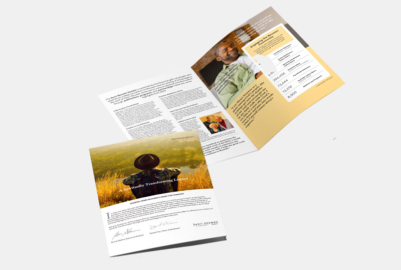 An annual report document created for the Henri Nouwen Society