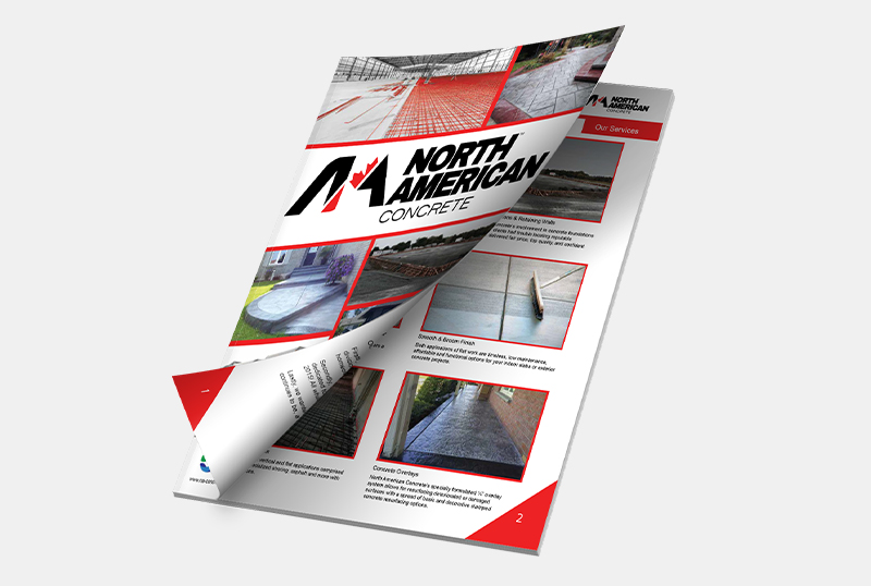 A mockup of the North American Concrete magazine