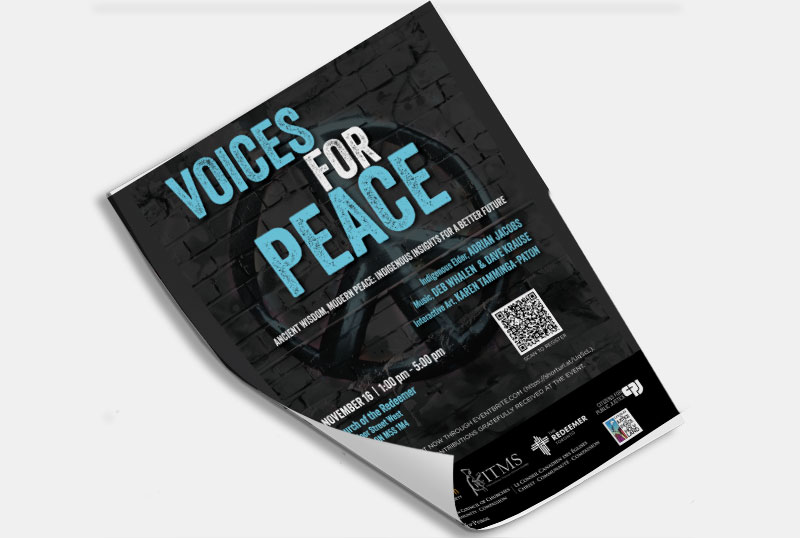 A poster created for the Voices for Peace event